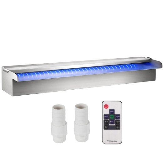 Vevor Pool Fountain Stainless Steel - Elegant Waterfall with LED Lighting