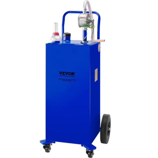 Vevor 30 Gallon Fuel Caddy with Rotary Manuel Pump and 4 Wheels