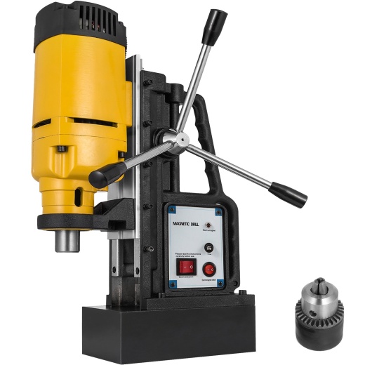 Vevor 1200W Magnetic Drill Press Machine - 9/10 Inch Boring Diameter, 2920 lbs Magnetic Force