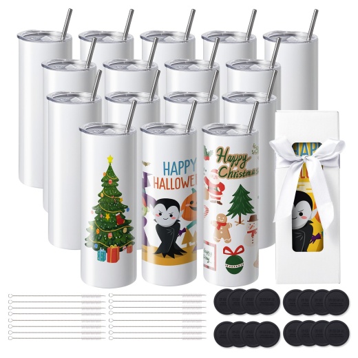 Vevor 16 Pack Sublimation Tumblers 20oz Stainless Steel Blank