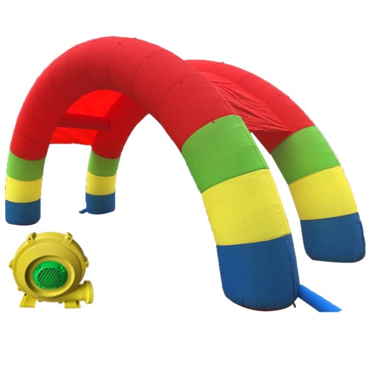 Vevor Twin Arches - 26Ft x 13Ft Inflatable Rainbow Arch with 370W Blower