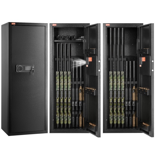 Vevor 6-8 Rifles Gun Safe - Rifle Safe with Lock & Digital Keypad