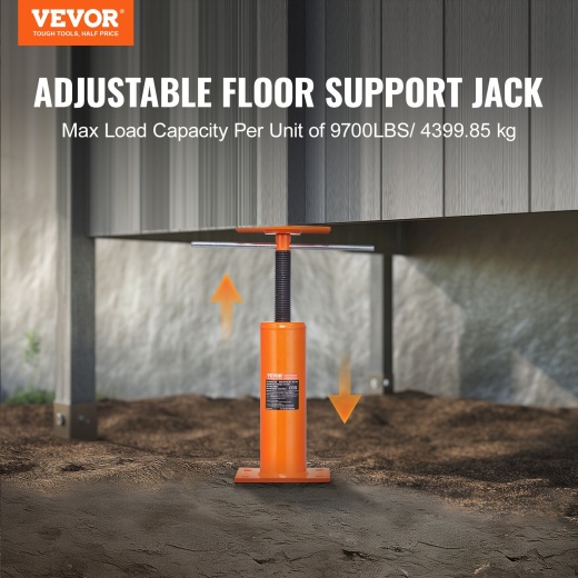 Vevor Adjustable Floor Jack Post House Floor Leveling Lift 12"-16" Height Range