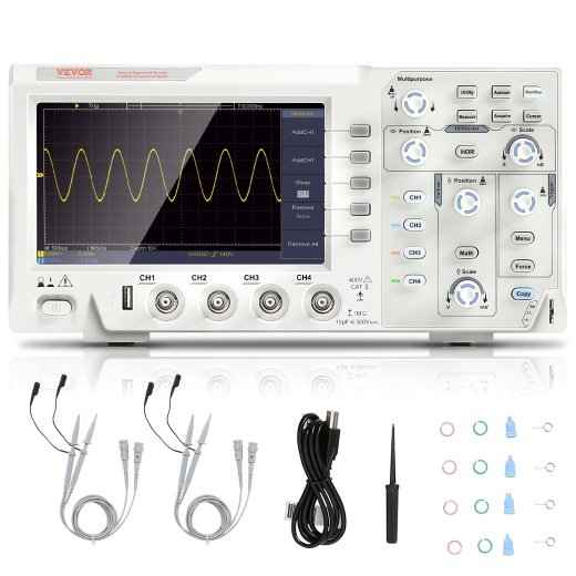 Vevor Digital Oscilloscope, 1Gs/S Sampling Rate, 100Mhz Bandwidth Portable Oscilloscope