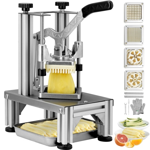 Vevor Commercial French Fry Cutter With 4 Replacement Blades