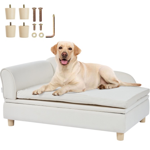 Vevor Pet Sofa: Soft Velvety Dog Couch for Large-Sized Dogs and Cats