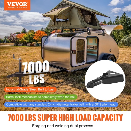 Vevor A-Frame Trailer Coupler - 7000 Lbs Towing Capacity