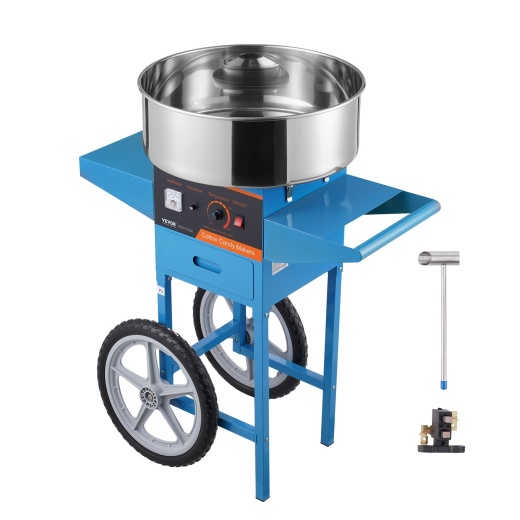 Vevor Electric Cotton Candy Machine With Cart, 1000W Commercial Candy Floss Maker