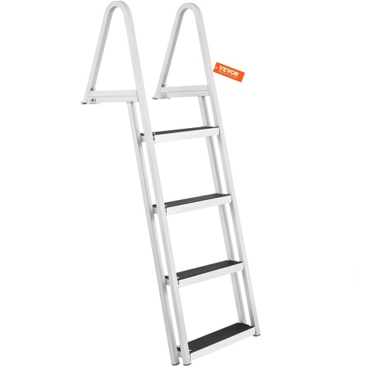 Vevor Dock Ladder - Removable 4 Steps Aluminum Pontoon Boat Ladder