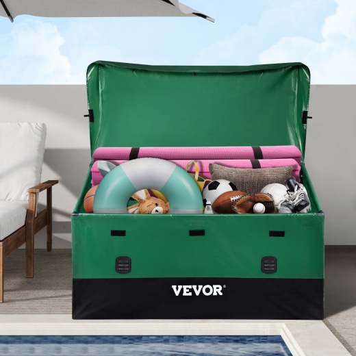 Vevor Outdoor Storage Box Patio Deck Box 230 Gallon Waterproof PE Tarpaulin