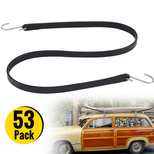 Vevor Rubber Bungee Cords - 53 Pack 31" Long Weatherproof Epdm Rubber Tie Down Straps