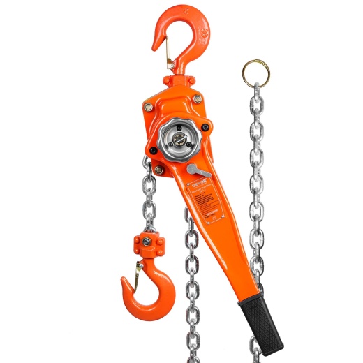 Vevor Manual Lever Chain Hoist - 1-1/2 Ton 3300 Lbs Capacity 20 Ft Come Along