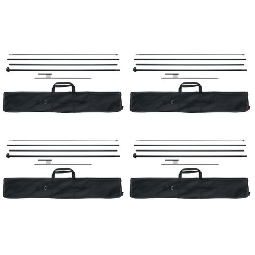 Vevor Feather Flag Pole Kit 4 Packs Swooper Flag Pole 16.3 Ft