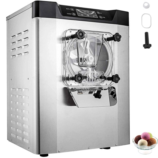 Vevor Commercial Ice Cream Machine 1400W 20/5.3 Gph Hard Serve Ice Cream Maker With Led Display Screen Auto Shut-Off Timer One Flavors Perfect For Restaurants Snack Bar Supermarkets