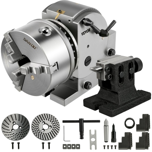 Vevor Dividing Head BS-1 Dividing Head Set with 6" Chuck