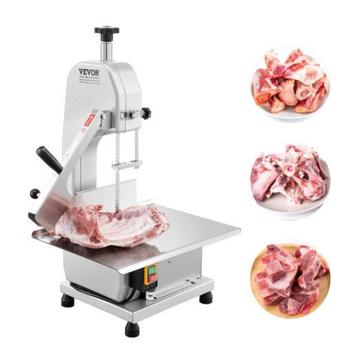 Vevor 650W Commercial Electric Meat Bandsaw Stainless Steel Bone Sawing Machine