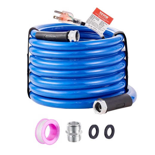 30Ft Heated Water Hose for RV - Automatic Self-Regulating Antifreeze Hose