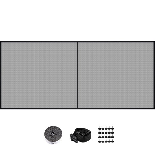 Vevor Garage Door Screen - 16 x 7 Ft Heavy-Duty Fiberglass Screen for 2 Cars