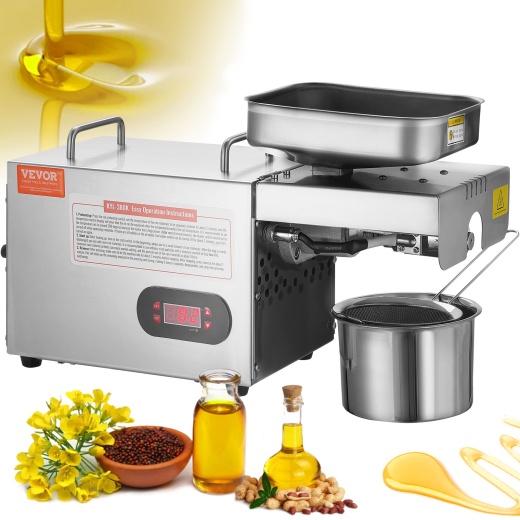 Electric Oil Press Machine - 850W Stainless Steel Oil Extractor