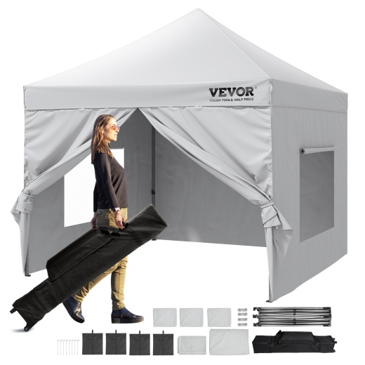 Vevor 10x10 Ft Pop Up Canopy with Removable Sidewalls