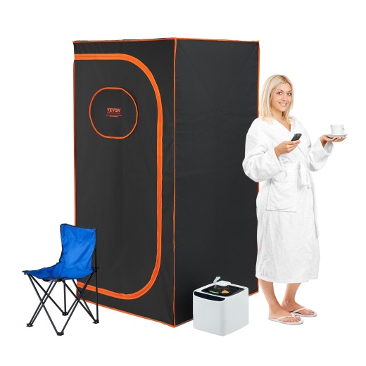 Vevor Portable Steam Sauna Tent Full Size - 1600W Personal Sauna Blanket Kit for Home Spa