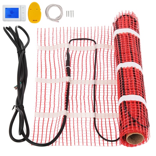 Vevor 90 Sqft Electric Radiant Floor Heating Mat with Programmable Thermostat & Alarm