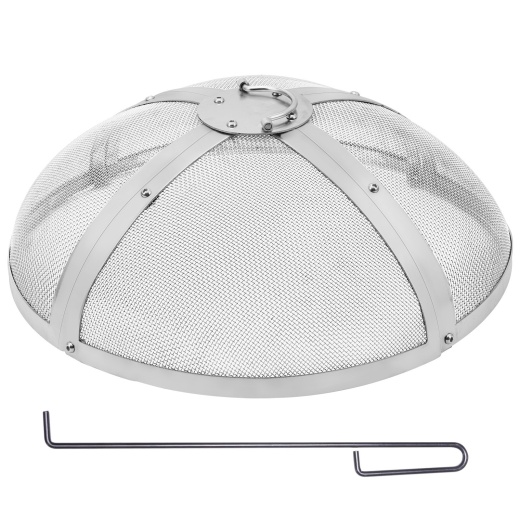 Vevor Fire Pit Spark Screen Round 20" - Reinforced Heavy Duty Steel Metal Cover