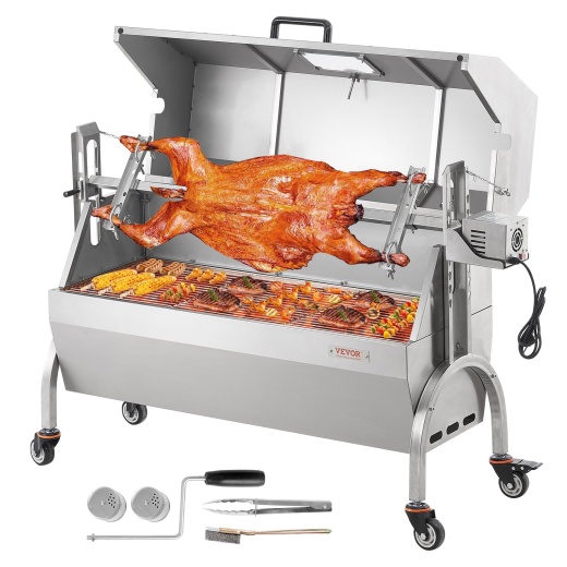 Vevor Roaster Spit Rotisserie Bbq Grill Pig Lamb Chicken Roaster 52W 198Lbs