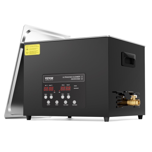 Vevor 15L Ultrasonic Cleaner With Heater And Timer, 360W Stainless Steel Ultrasonic Cleaner Machine With Degas & Gentle Modes, Ultrasonic Parts Cleaner With Knob Control For Machine Part Auto Tool