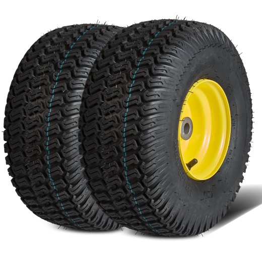 Vevor Lawn Mower Tires with Rim - 15x6-6 Tubeless Tractor Tires