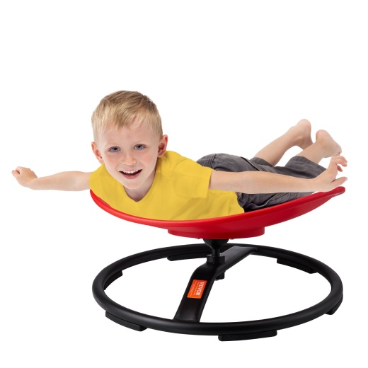 Vevor Kids Swivel Chair, 220 Lbs Capacity, Sensory Spinning Chair, Autistic Kids Sensory Toy Chair With Non-Slip Metal Base, Toddler Sit And Spin Chair For Coordination Balance Focus Training Red