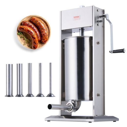 Vevor Manual Sausage Stuffer 15 L Vertical Sausage Machine - 304 Stainless Steel