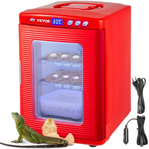 Vevor Red Reptile Incubator 25L Scientific Lab Incubator