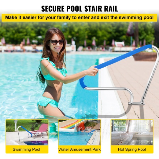 Vevor Pool Rail 48X36 – Stainless Steel Pool Handrail