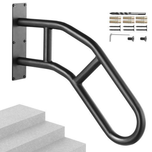 Vevor Handrails for Outdoor Steps - 29" Wall Mount Safety Railings for 1-3 Steps