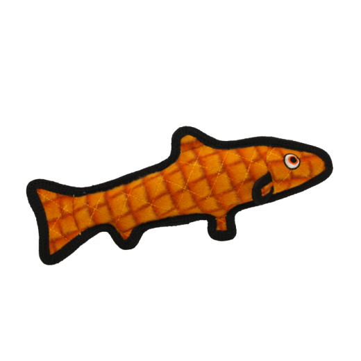 Tuffy Ocean Creature Trout Orange - Durable Dog Chew Toy