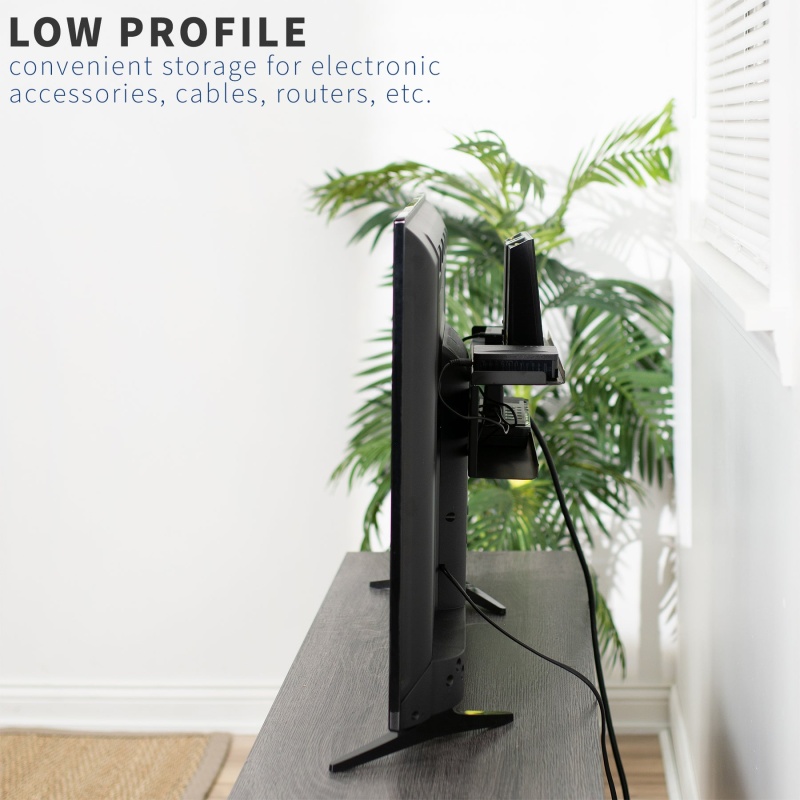 Black 23" X 3" Vesa Tv Shelf