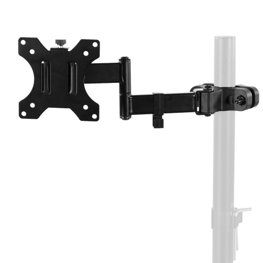 Pole Mount Monitor Arm For Vesa 75X75mm And 100X100mm White