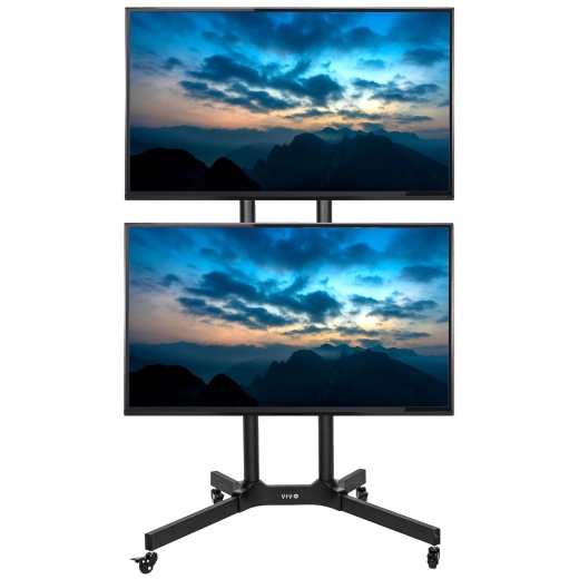 Vivo Dual Screen Cart for 32" to 65" TVs