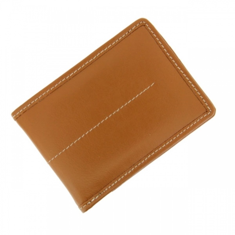 Visol James Tan Leather Wallet