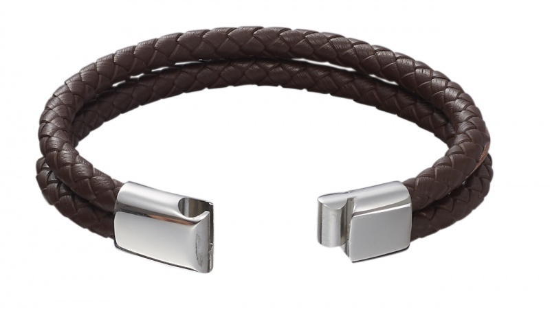 Visol Heracles Brown Leather Men's Bracelet