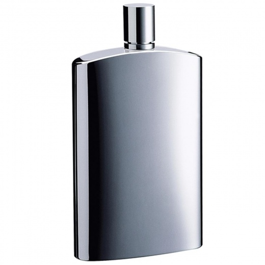 Visol David Brushed Metallic Small Stainless Steel 4 Oz. Hip Flask