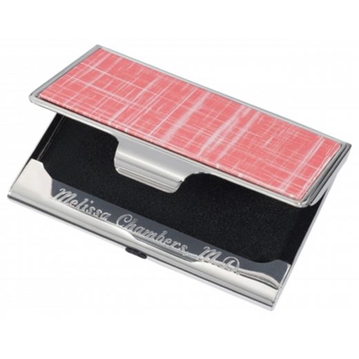 Sania Pink Slate Finish Business Card Case