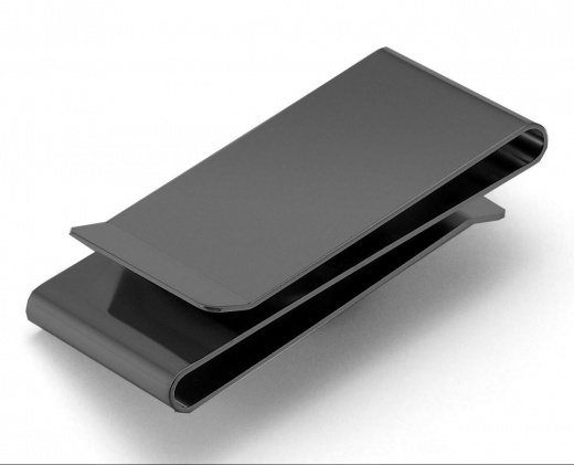 Visol Sebastian Gun-Metal Plated Stainless Steel Money Clip