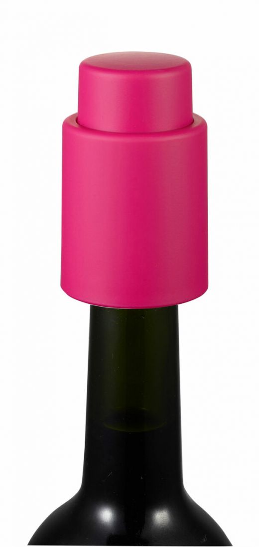 Visol Vacustopper Hot Pink Rubberized Wine Stopper Pump
