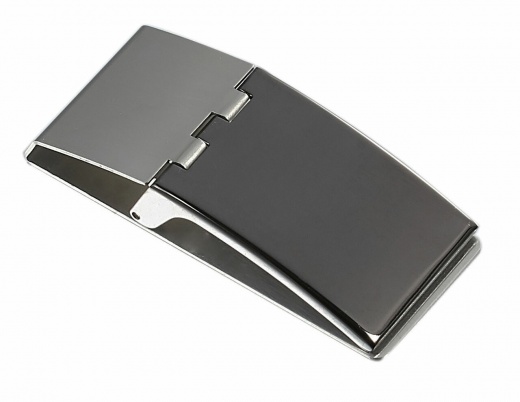 Visol Austin Gun-Metal Plated Stainless Steel Hinged Money Clip