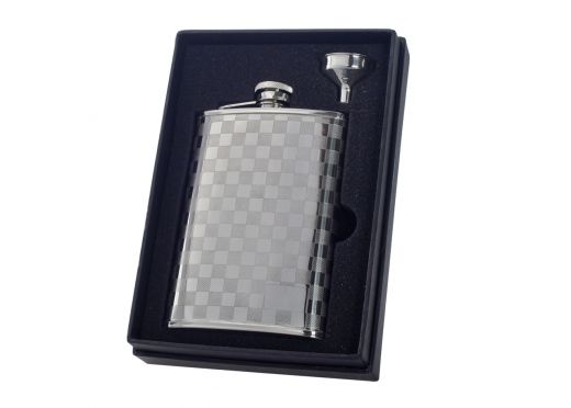 Visol Mate Checkered 8Oz Flask Gift Set