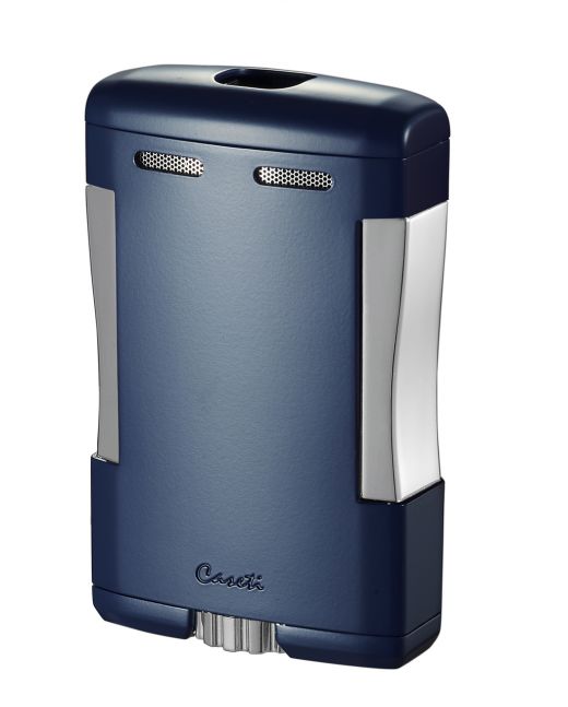 Caseti Sparta Blue Matte Triple Torch Flame Cigar Table Lighter