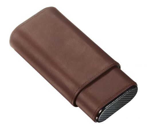 Visol Burgos Brown Leather Cigar Case