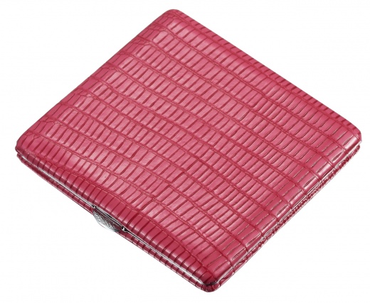 Visol Hot Pink Leather Cigarette Case
